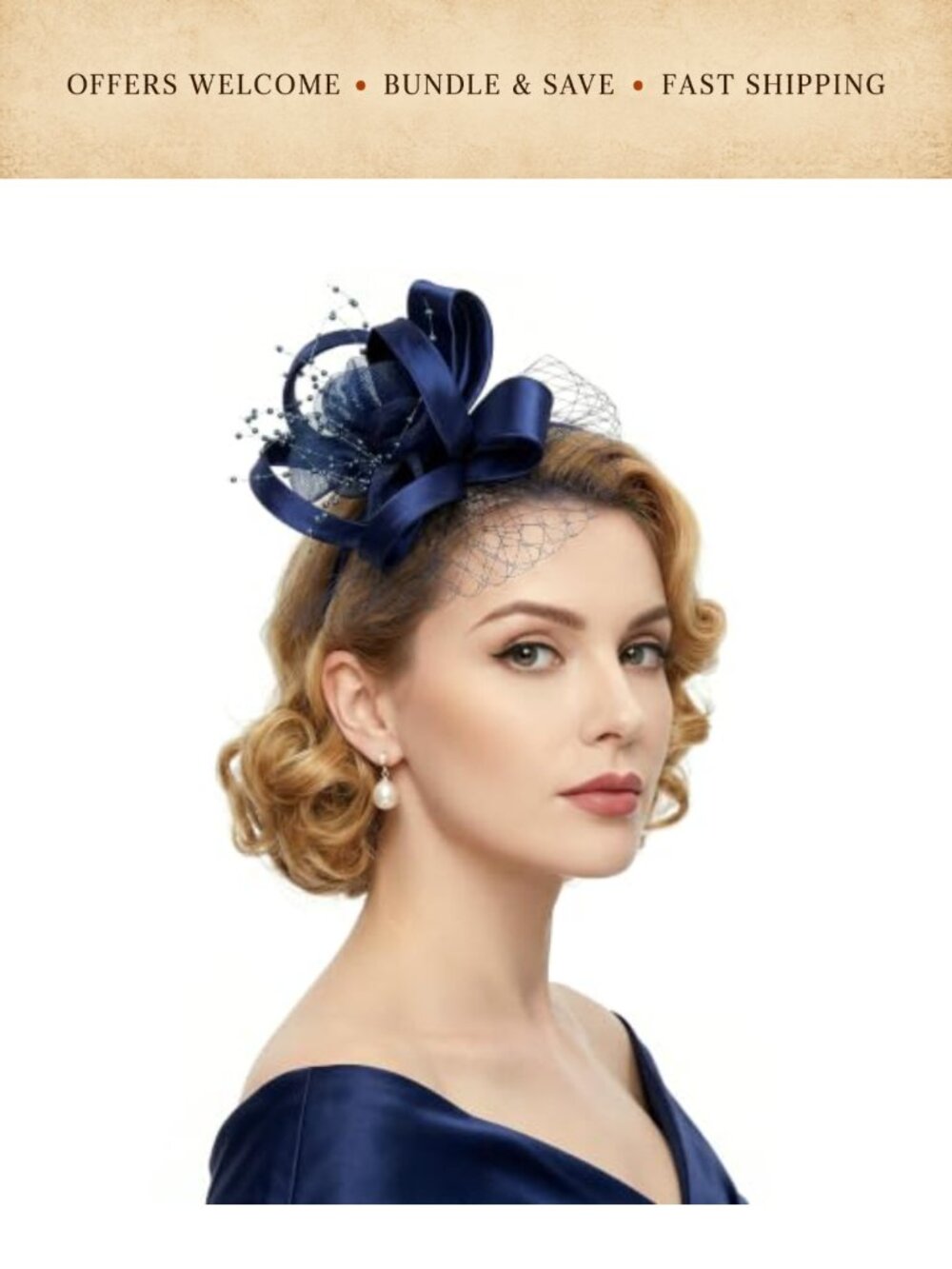 1920s Fascinator Hat Floral Mesh Headpiece with Hair Clip for Wedding Tea Party